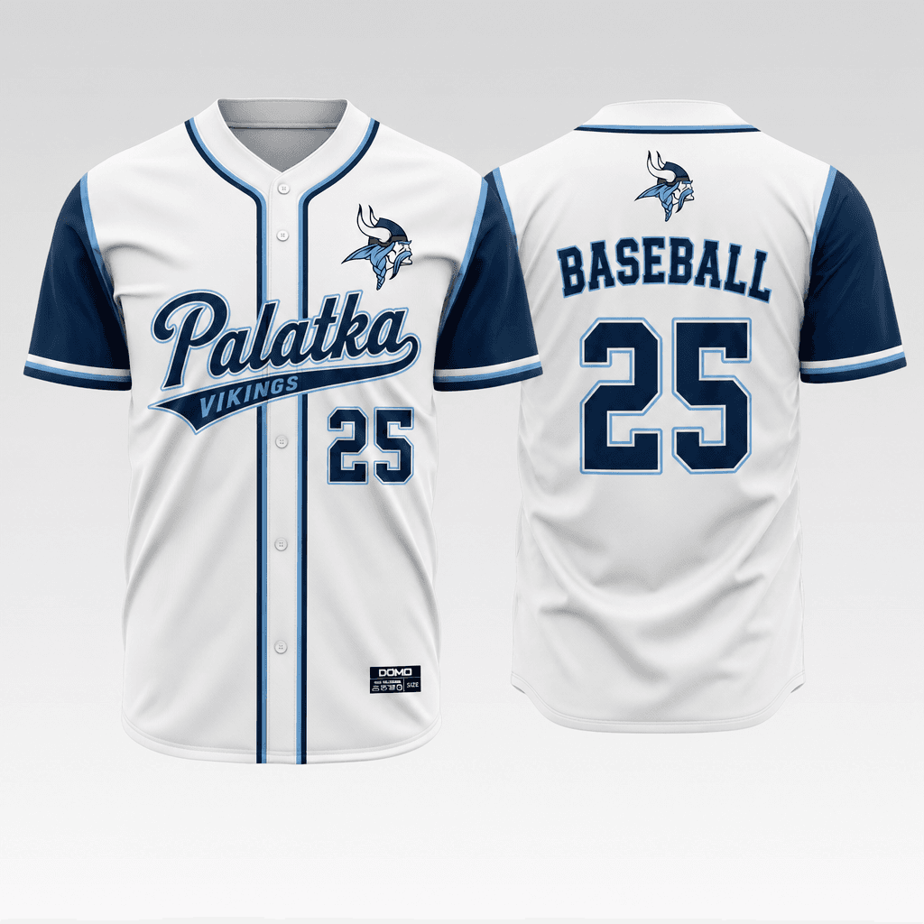 Vikings Baseball - Baseball Button Up Jersey-Copy-Copy-Copy