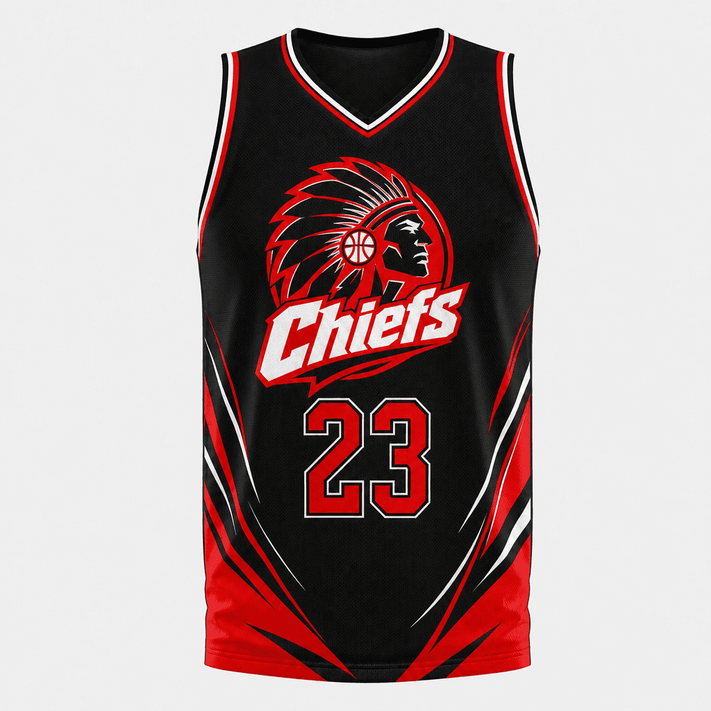 Chiefs - Basketball Jersey V-Neck Sublimated view 2
