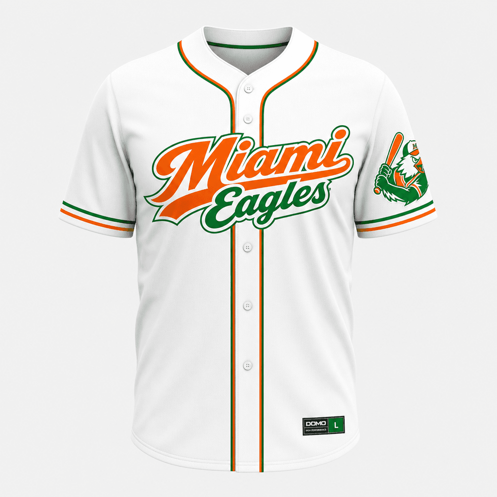 Miami Eagles - Baseball Button Up Jersey view 2