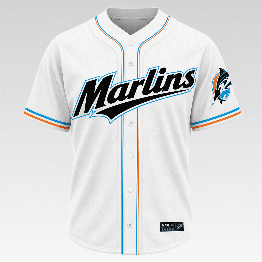 Marlins - Baseball Button Up Jersey view 2