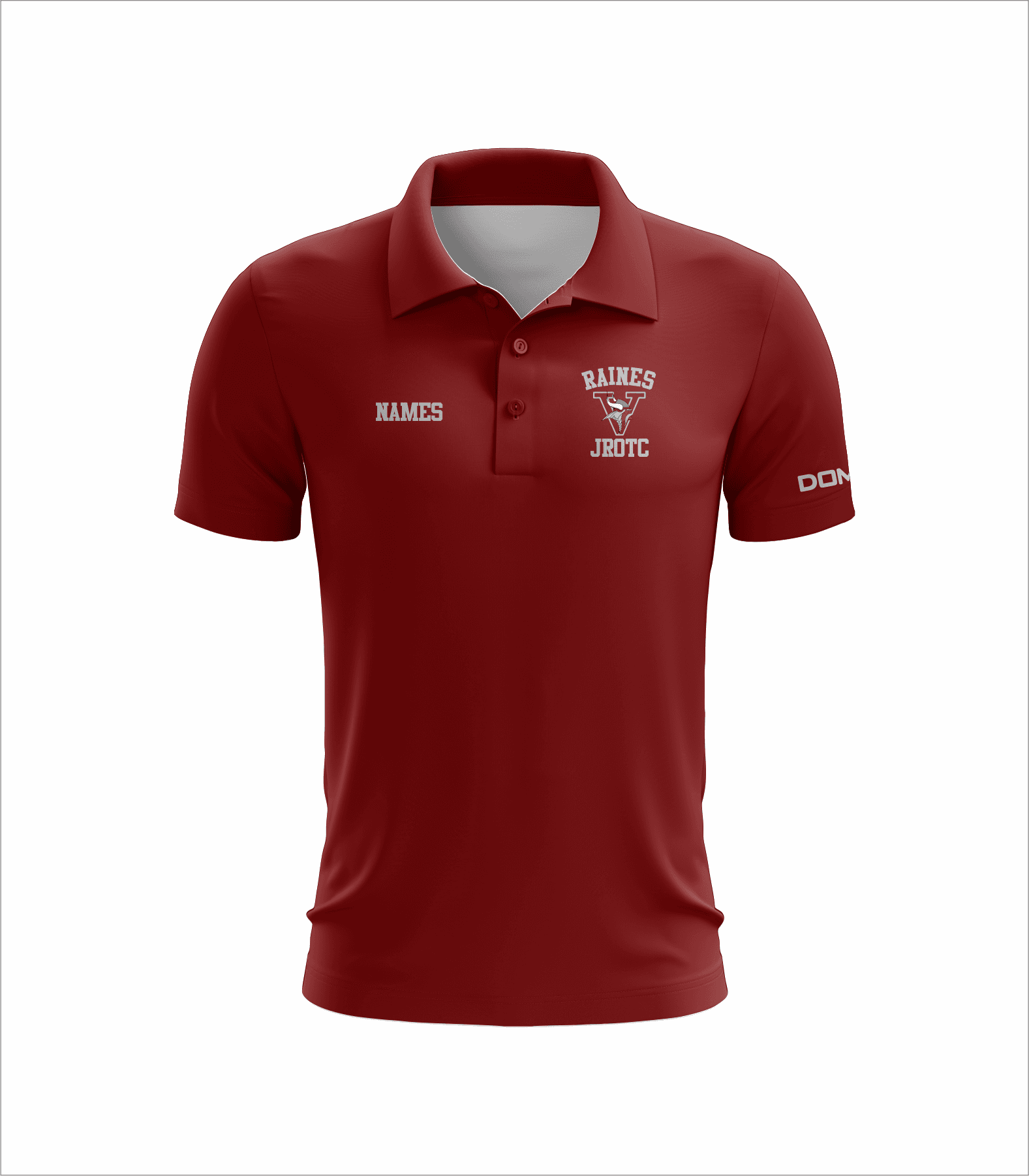 Raines JROTC - Polo Embroidery - Maroon