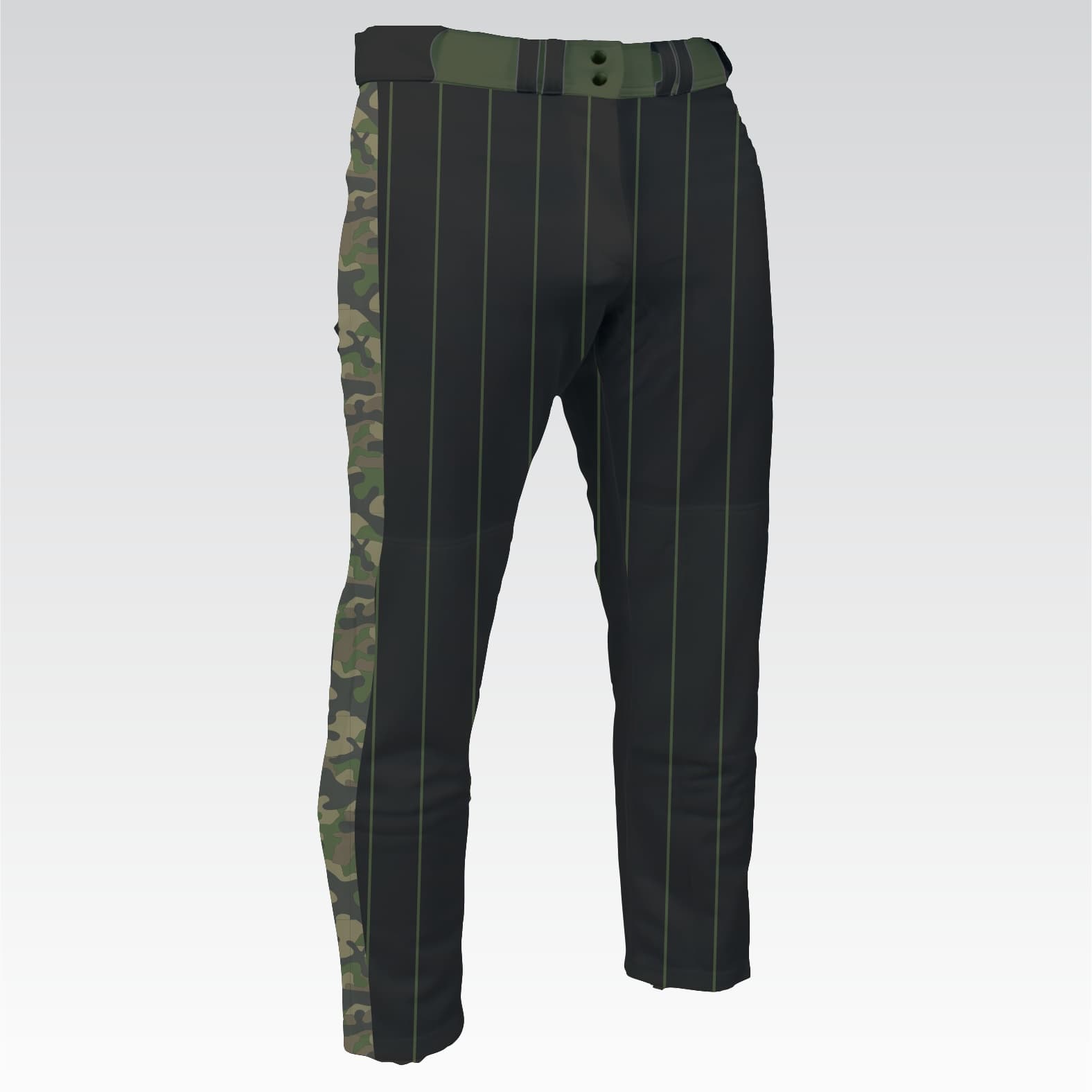 Militia Baseball Pants Full Length (Black/stripes)