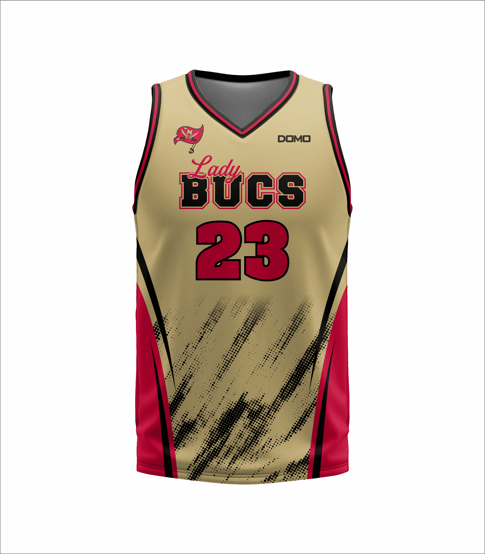 McIntosh County Academy - Basketball Jersey (Vegas Gold Lady Bucs) (copy) view 4
