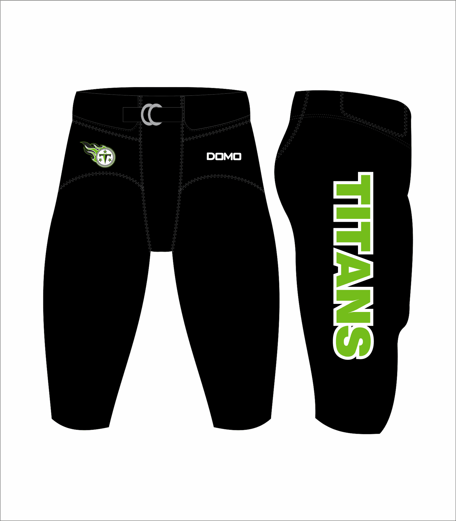 Titans Integrated Football Pants - Black