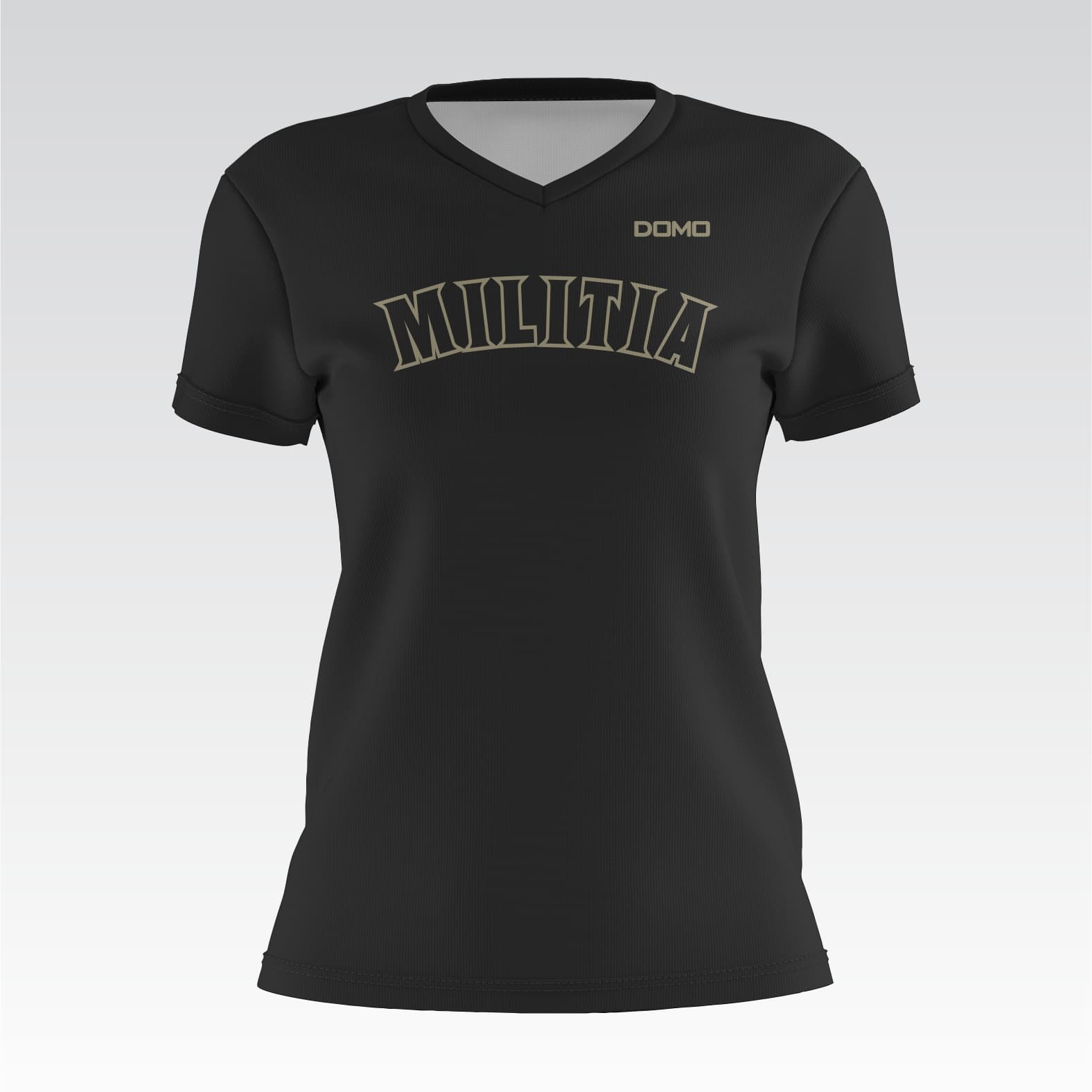 Militia Lady V-Neck Drifit Custom (Black)