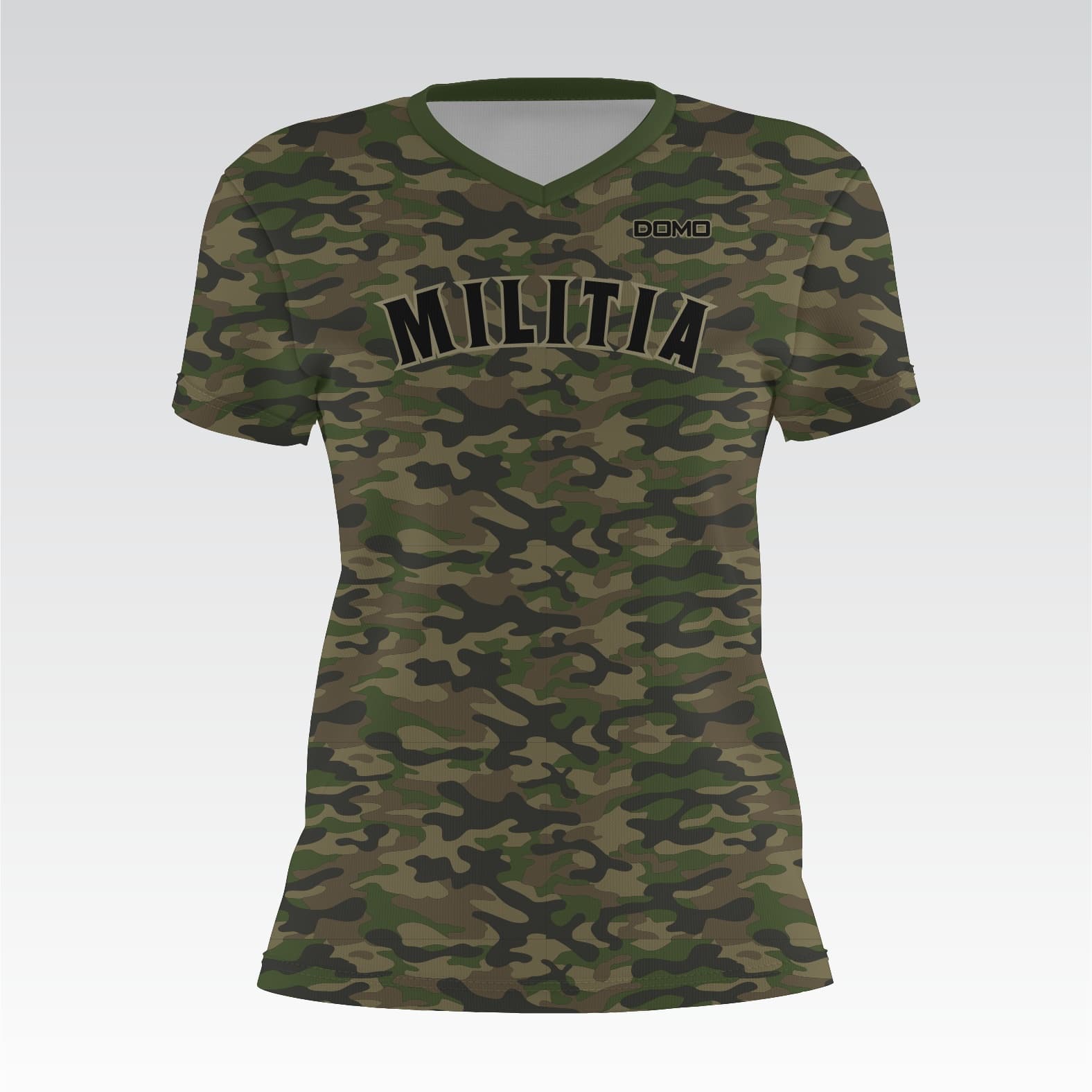 Militia Lady V-Neck Drifit Custom (Black) view 3