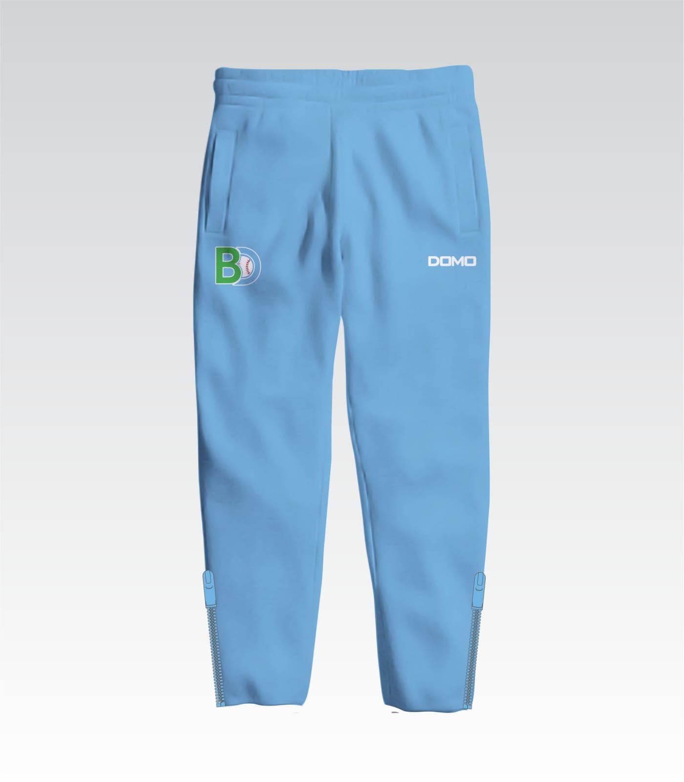 Dill Fleece Pants Zipper Closed Bottom (Blue)