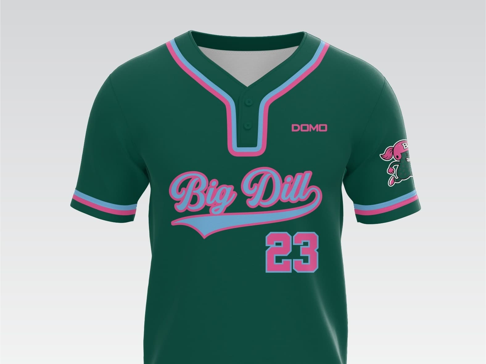Big Dill V-neck jersey green