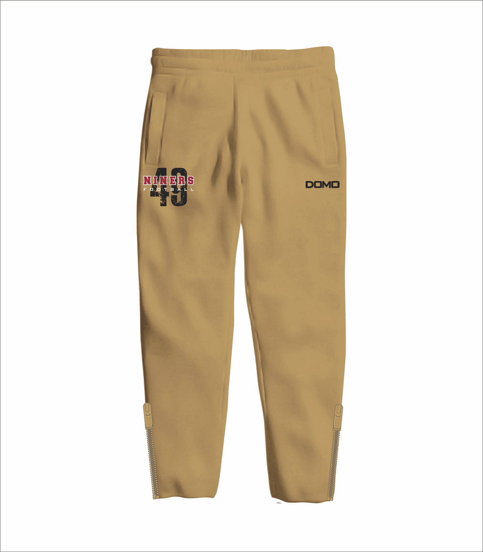 Fleece Pants Only Embroidery Zipper Bottom (Custom)
