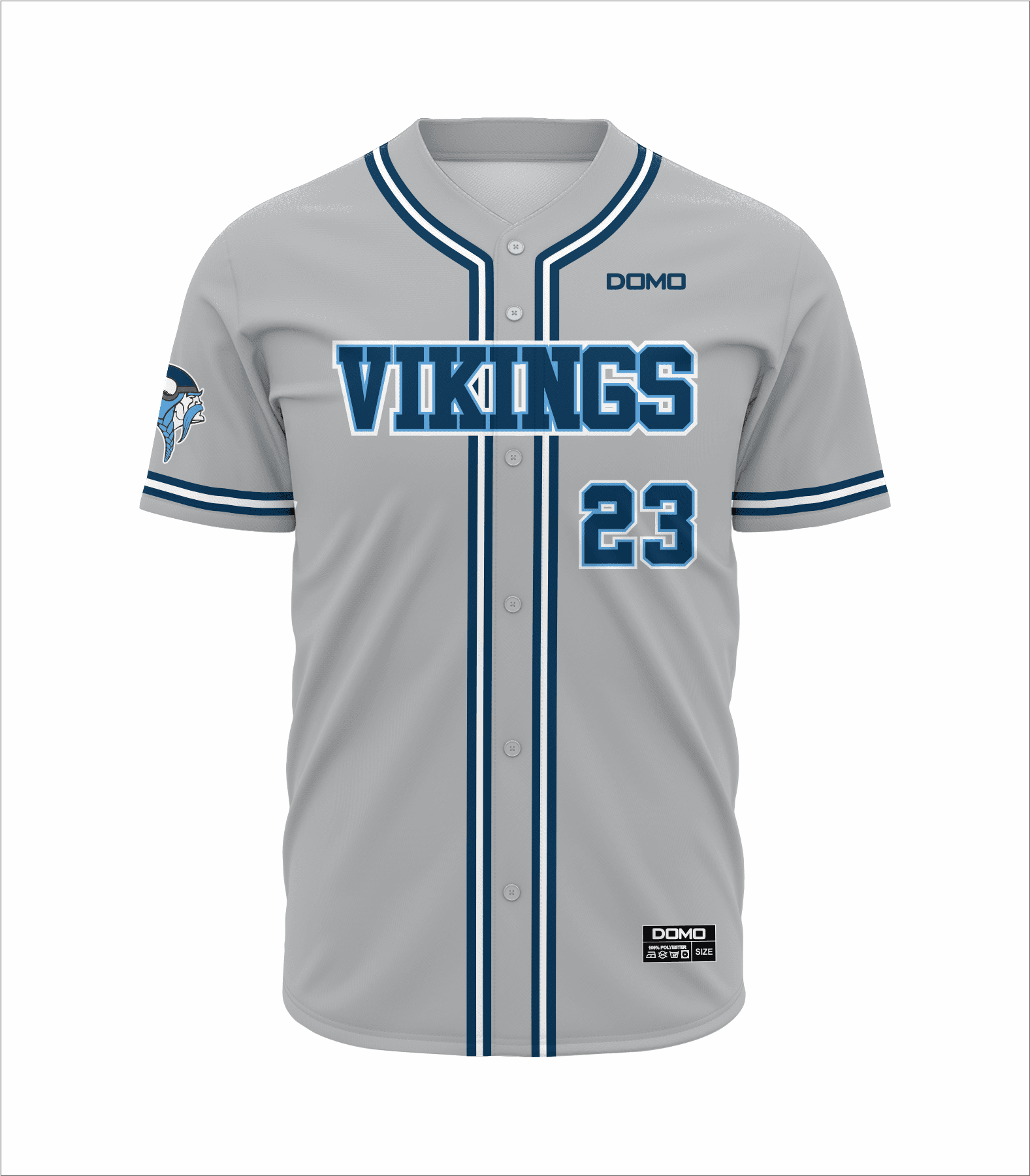 Vikings Baseball - Baseball Button Up Jersey-Copy-Copy-Copy