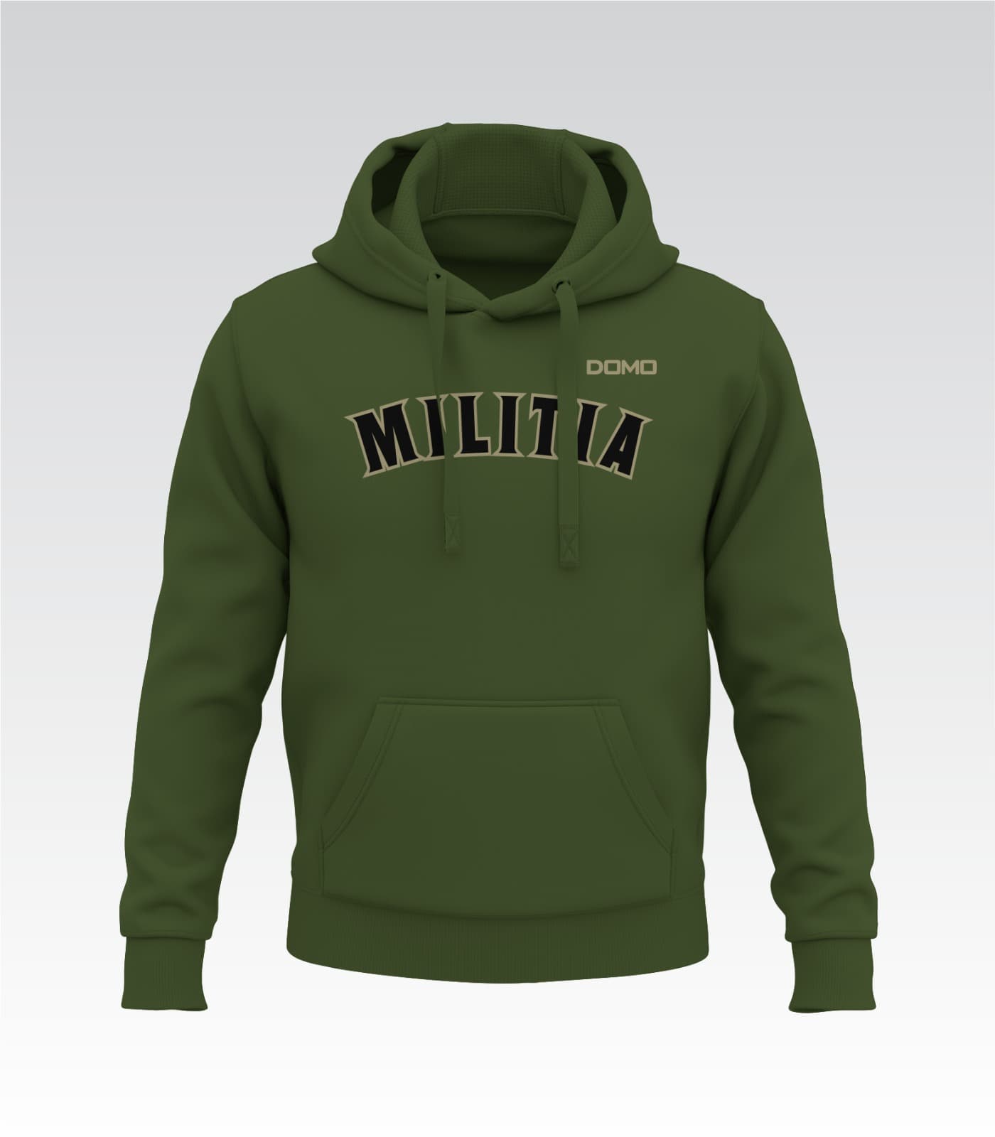 Militia Fleece Hoodie Embroidered Custom (Camo green)
