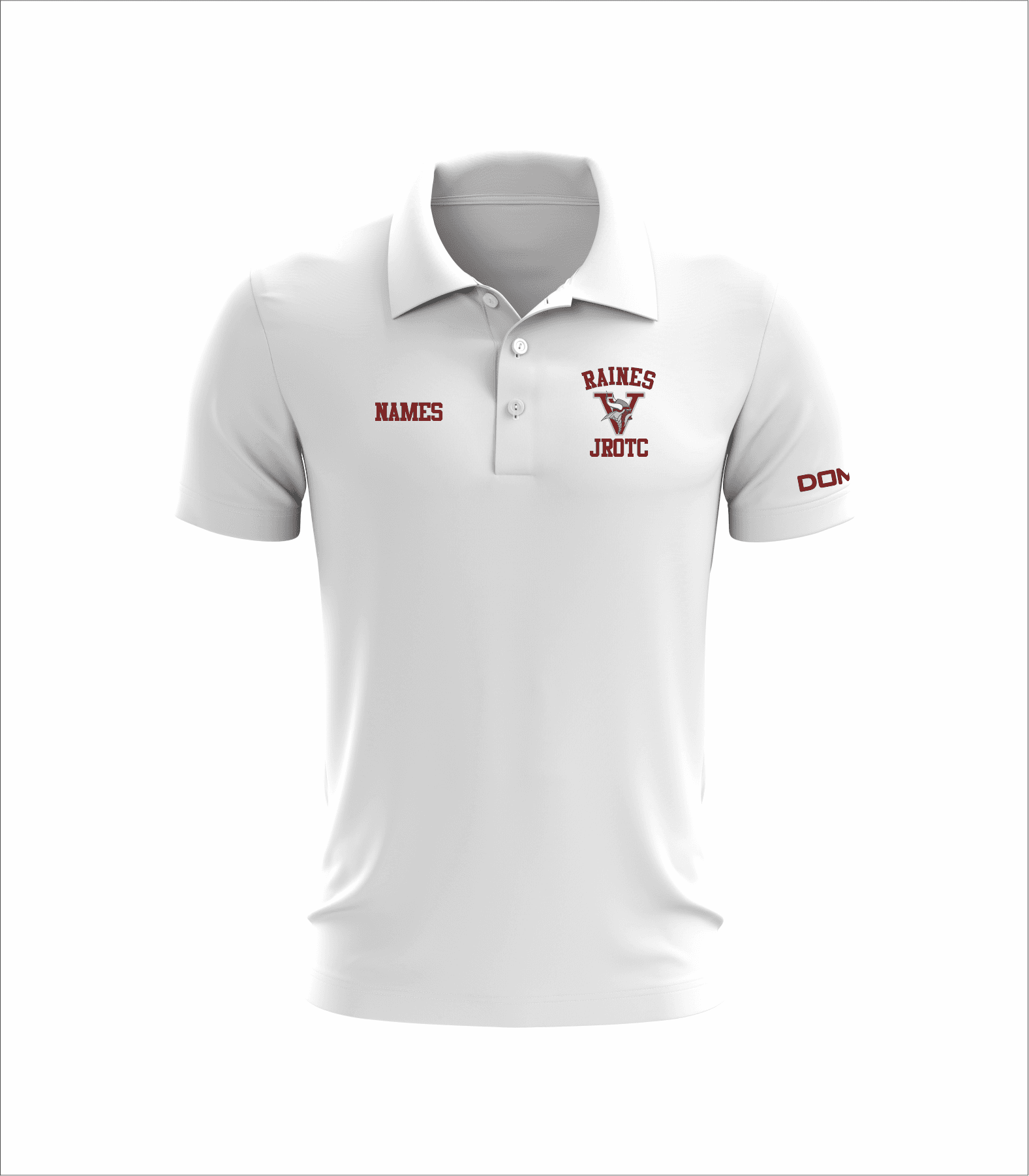 Raines JROTC - Polo Embroidery - White