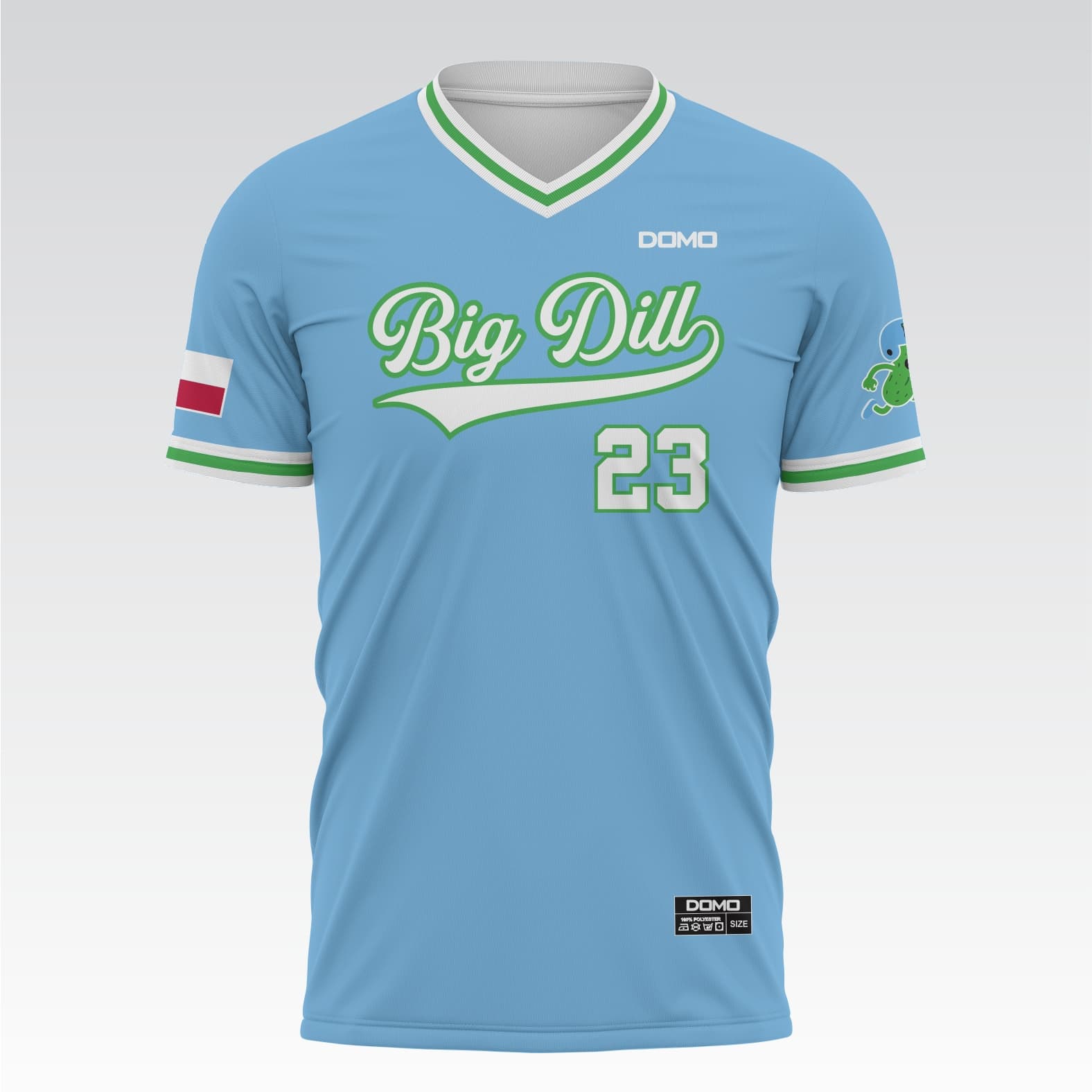 Big DIll Baseball V-neck Jersey view 2