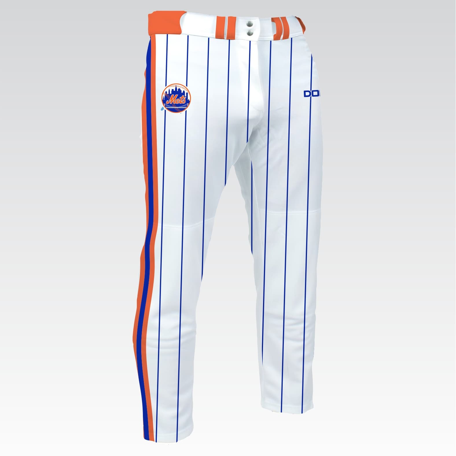 FL Mets Baseball Pants Full Length (White Pinstripe)