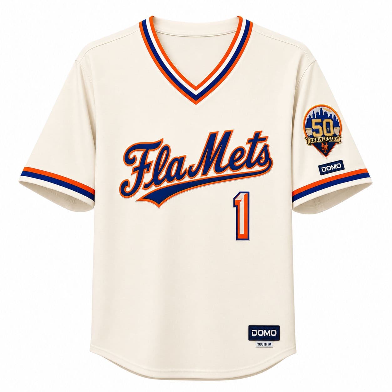 FL Baseball V-Neck Jersey (Cream)