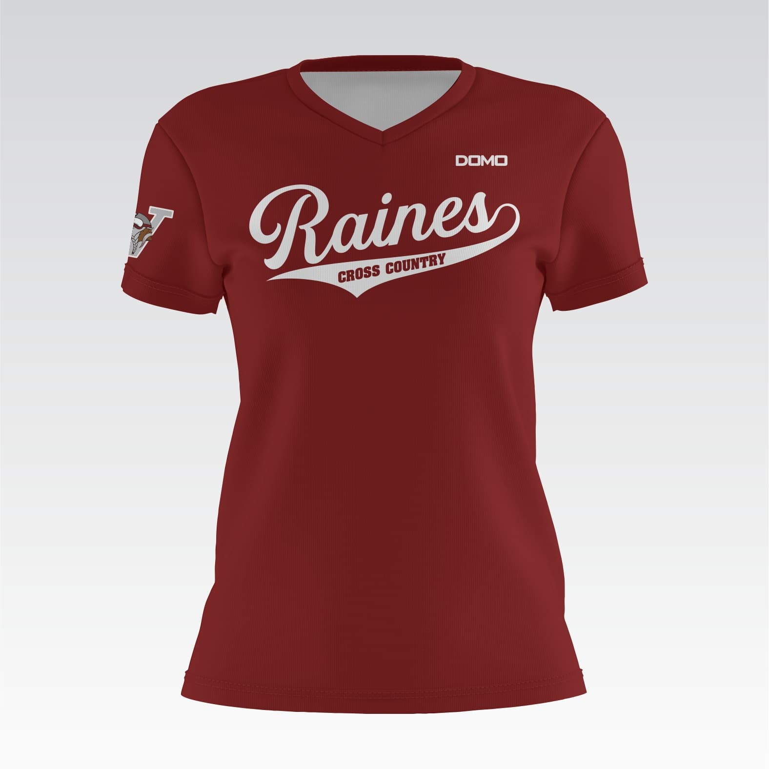 Raines Lady V-Neck Custom (DriFit) (White)