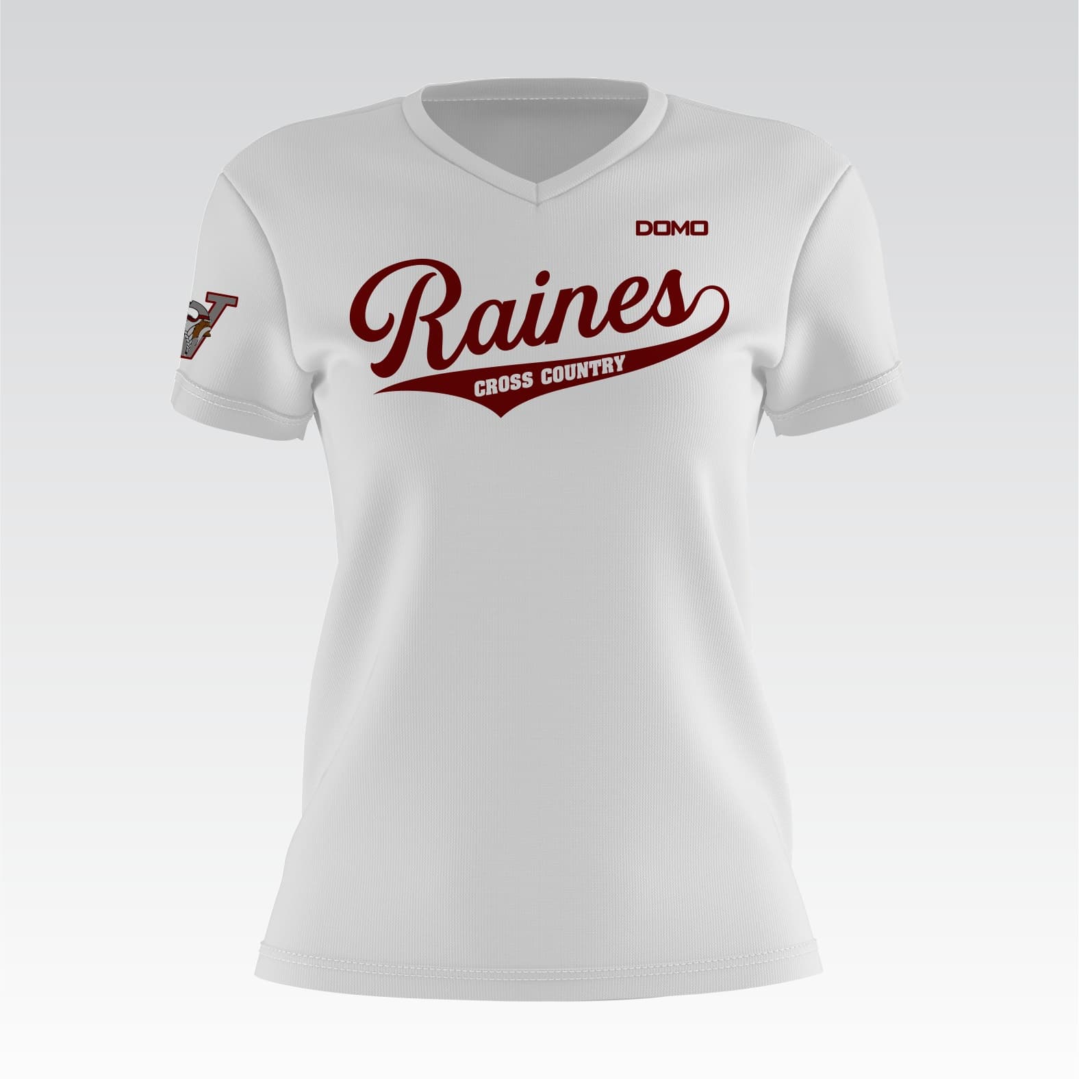 Raines Lady V-Neck Custom (DriFit) (White) view 2