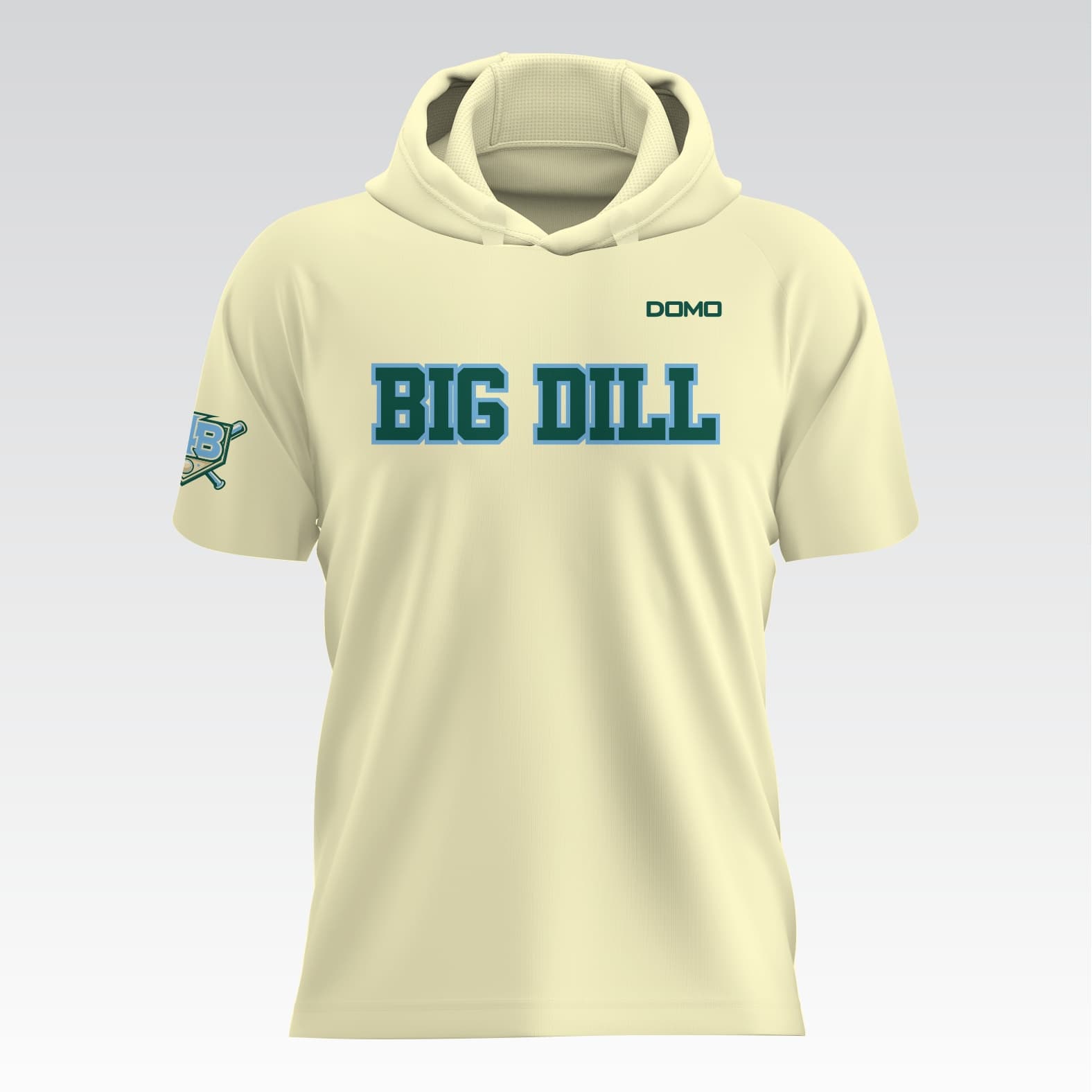 Big Dill Baseball - DriFit-TShirt-With-Hood (Cream)