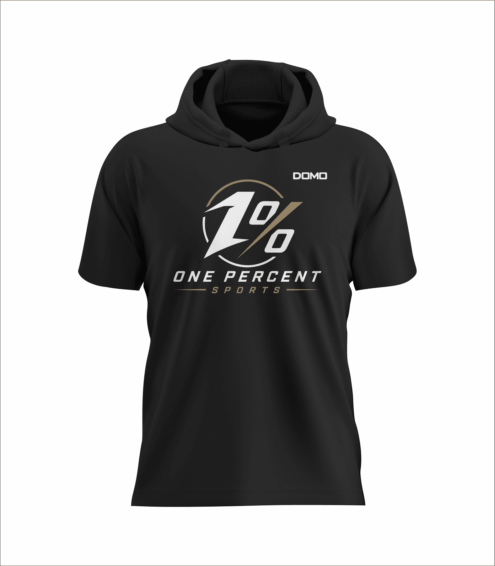 One Percent - DriFit-TShirt-With-Hood - Black-Copy